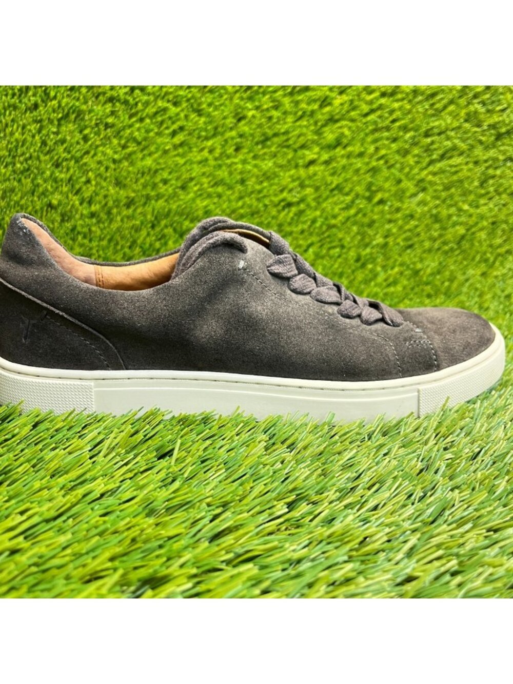 Frye Grigio Womens Size 8 Dark Brown White Athletic Suede Walking Shoes Sneakers